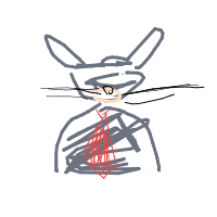 cat with tie drawing by paintdemon in Artbitrator
