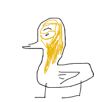 angry duck drawing by madison_king11 in Artbitrator