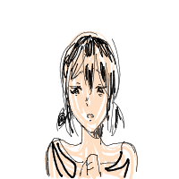 sad face drawing by lumenivialivia in Artbitrator