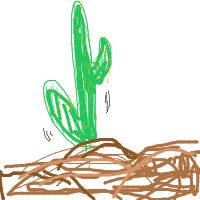 dancing cactus drawing by kokisan in Artbitrator