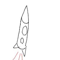 rocket ship drawing by peter in Artbitrator