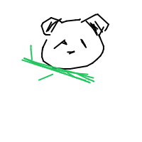 panda eating bamboo drawing by peterbngti in Artbitrator