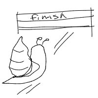 snail racing drawing by minimin in Artbitrator