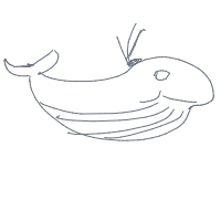 blue whale drawing by minimin in Artbitrator