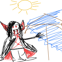 vampire at beach drawing by minimin in Artbitrator