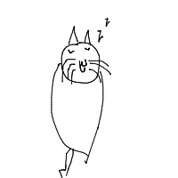 sleeping cat drawing by ssssssaa in Artbitrator