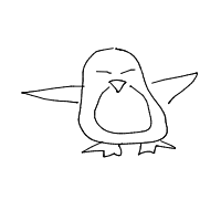 excited penguin drawing by heli in Artbitrator