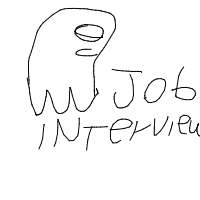 ghost at job interview drawing by guest-taxcs4ex6 in Artbitrator