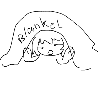 hiding under blanket drawing by xertjam in Artbitrator