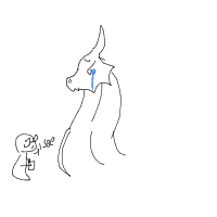dragon in therapy drawing by xertjam in Artbitrator