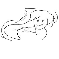 dramatic hair flip drawing by minimin in Artbitrator