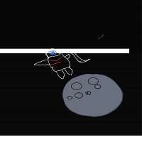 astronaut floating away drawing by minimin in Artbitrator