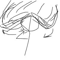 dramatic hair flip drawing by minimin in Artbitrator
