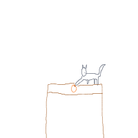 cat knocking things off table drawing by revoo11 in Artbitrator