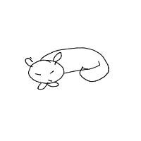 sleeping cat drawing by anna718 in Artbitrator