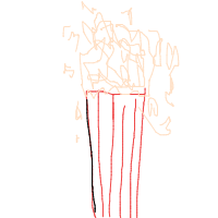 popcorn overflowing drawing by tamara_cut14 in Artbitrator