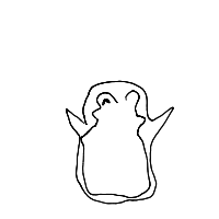 excited penguin drawing by eekler in Artbitrator