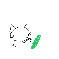 cat vs cucumber drawing by eekler in Artbitrator