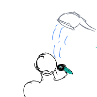 singing in shower drawing by eekler in Artbitrator
