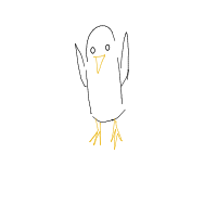 excited penguin drawing by viviolet in Artbitrator