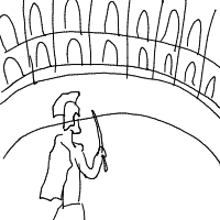 colosseum battle drawing by leodraws in Artbitrator