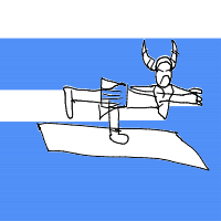 viking at yoga class drawing by leodraws in Artbitrator