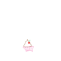 cupcake with cherry drawing by eekler in Artbitrator