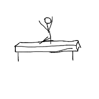 gymnast on beam drawing by vanty03 in Artbitrator
