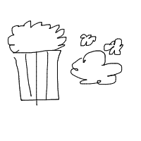 popcorn popping drawing by guest-z9cq02x7b in Artbitrator