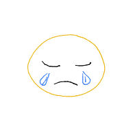 sad face drawing by vieartzz in Artbitrator