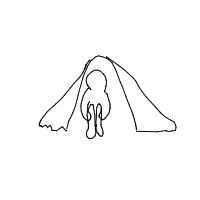 hiding under blanket drawing by datsddaddy in Artbitrator
