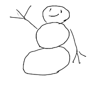 waving snowman drawing by leejingren in Artbitrator