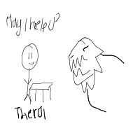 dragon in therapy drawing by blueberrypie in Artbitrator