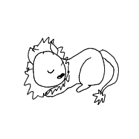 sleeping lion drawing by shizzle in Artbitrator