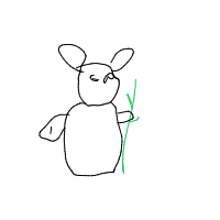 panda eating bamboo drawing by kimkim in Artbitrator