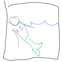 mermaid at aquarium drawing by kimkim in Artbitrator