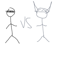 ninja vs viking drawing by kimkim in Artbitrator