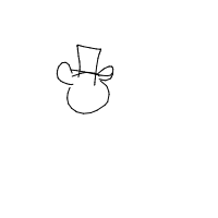 bear with a hat drawing by kimkim in Artbitrator