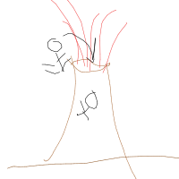 volcano sacrifice drawing by kimkim in Artbitrator