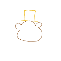 bear with a hat drawing by kimkim in Artbitrator