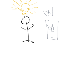 light bulb moment drawing by kimkim in Artbitrator