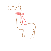 giraffe with scarf drawing by kimkim in Artbitrator