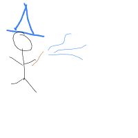 wizard casting spell drawing by kimkim in Artbitrator