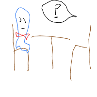 ghost at job interview drawing by kimkim in Artbitrator