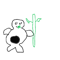 panda eating bamboo drawing by guest-y8sprid0t in Artbitrator