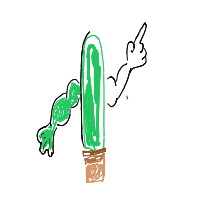dancing cactus drawing by srrm in Artbitrator