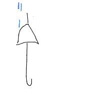 umbrella in rain drawing by khatib in Artbitrator