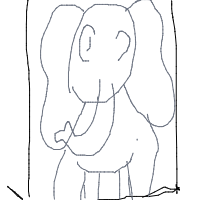 elephant in room drawing by emmag139 in Artbitrator