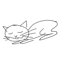 sleeping cat drawing by shakya77 in Artbitrator