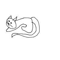 sleeping cat drawing by indie-core in Artbitrator